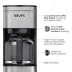 10-Cup Drip Coffee Maker, Digital Display, Stainless Steel Finish, Programmable Timer, Auto Shutoff
