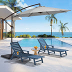 10 ft Steel Crank-lift Cantilever Umbrella With Weighted Base