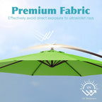 10 ft Steel Crank-lift Cantilever Umbrella With Weighted Base