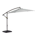 10 ft Steel Crank-lift Cantilever Umbrella With Weighted Base
