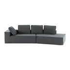125 Stylish Chaise Lounge Modern Indoor Lounge Sofa Sleeper Sofa with Clean Lines for Living Room, Beige