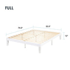12 Classic Solid Wood Platform Bed Frame
