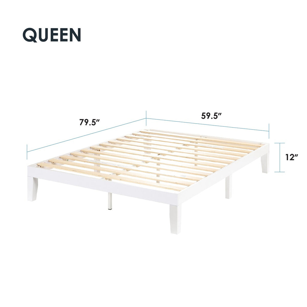 12 Classic Solid Wood Platform Bed Frame