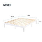 12 Classic Solid Wood Platform Bed Frame