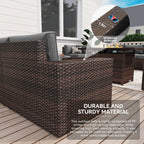 13 Pieces Patio Furniture Set with 44Fire Pit Table