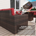 13 Pieces Patio Furniture Set with 44Fire Pit Table