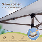 13' x 13' Outdoor Canopy Patio Gazebo Reinforced garden Pop-up Canopy Tentwith Elegant Corner Curtain - 13x13ft