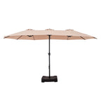 MAISON ARTS 15ft Double-Sided Patio Extra Large Twin Umbrella with Base Included