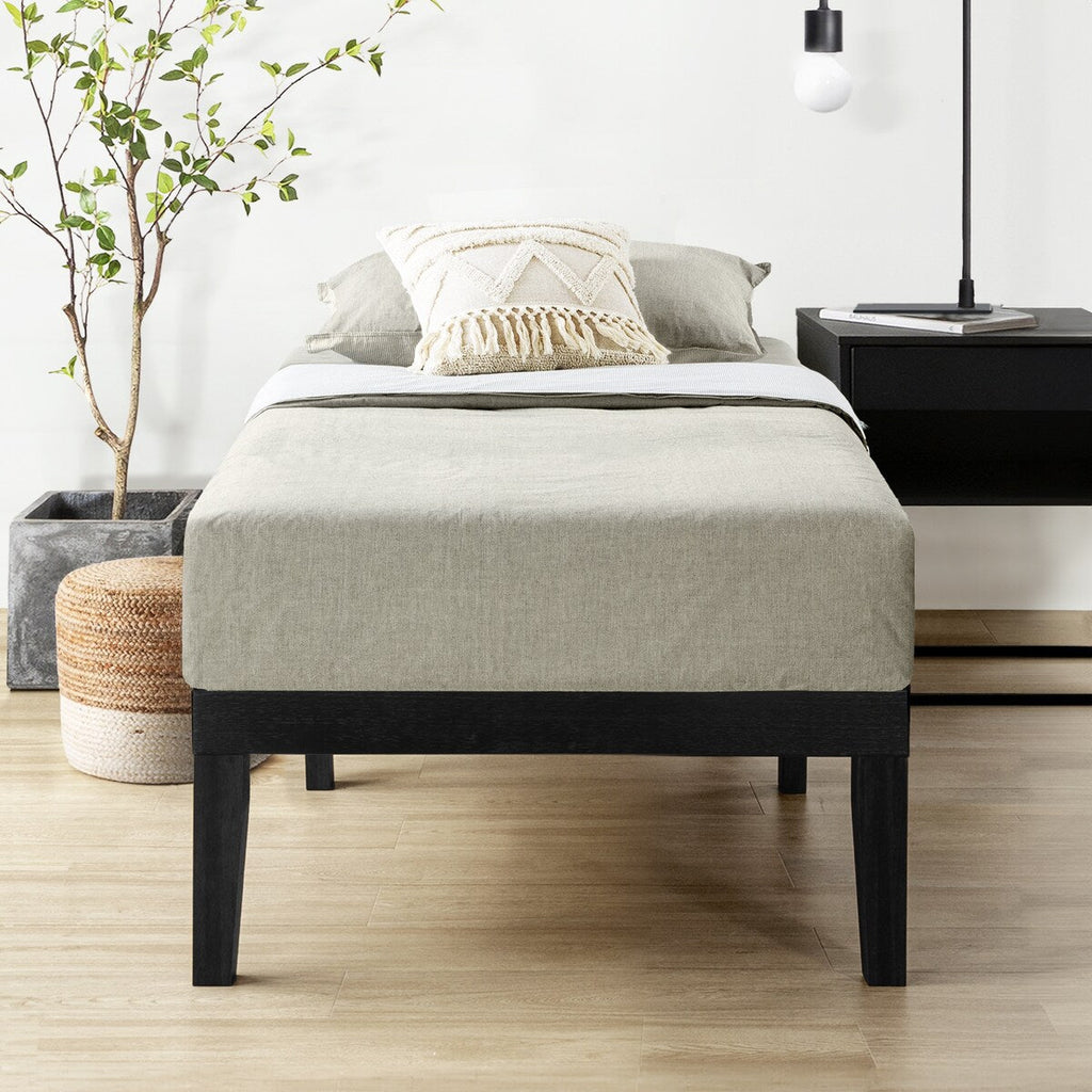 16 Inch Classic Solid Wood Platform Bed Frame in Multiple Finishes