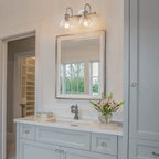 2/3 Light Bathroom Vanity Light Wall Sconce with Glass Shade