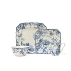222 Fifth Adelaide 16-Piece Porcelain Dinnerware Set, Blue