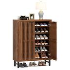 24 Pairs Shoe Storage Cabinet with Door for Entryway Living Room