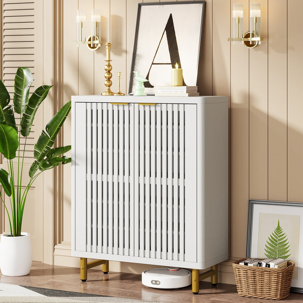 24 Pairs Shoe Storage Cabinet with Door for Entryway Living Room