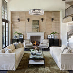 24.8 in. 8-Light Farmhouse Chandelier, Crystal Chandelier, Drum Chandelier for Dining Room Living Room Bedroom Kitchen