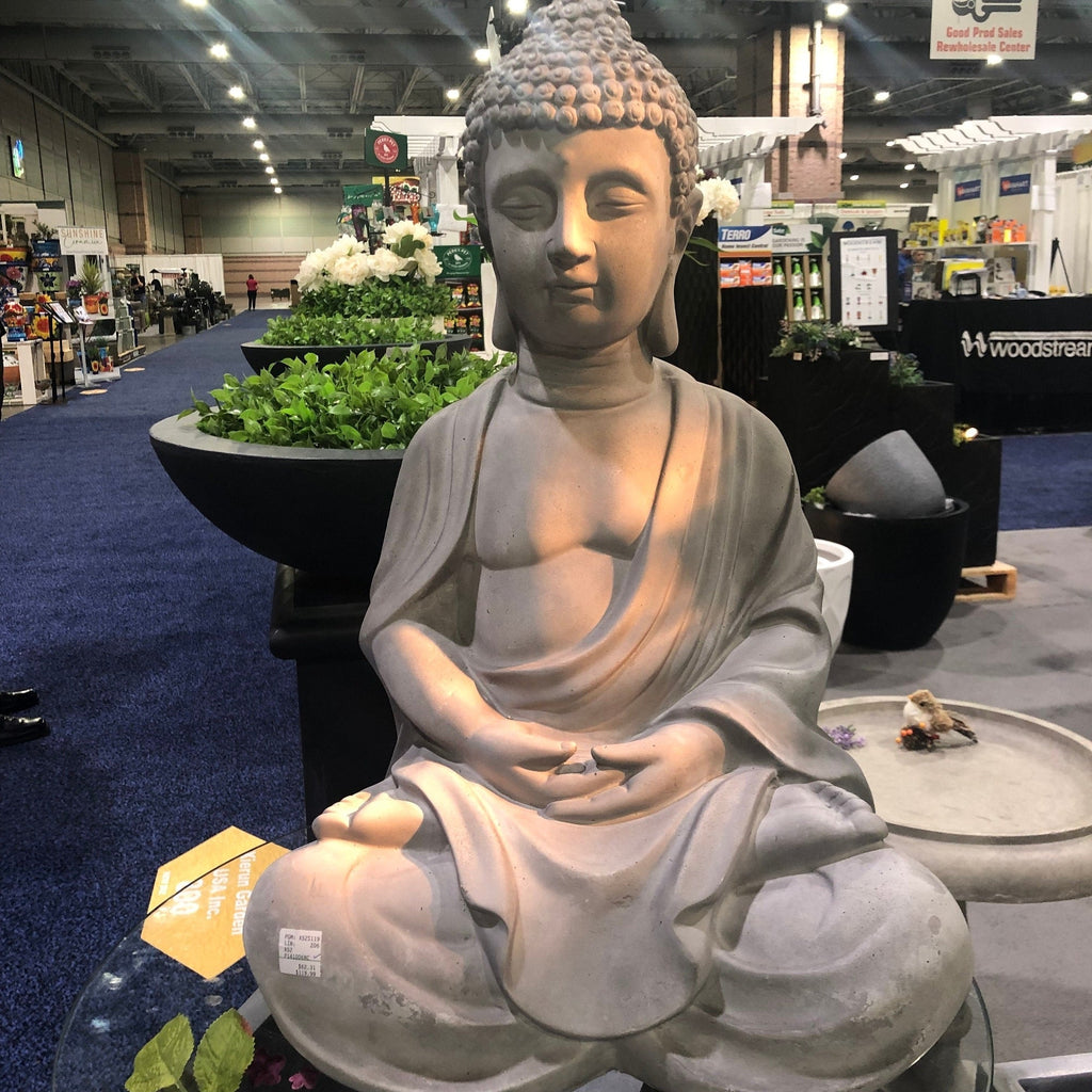 25.6-in. Lightweight Concrete Meditating Buddha Statue