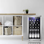 26 Bottle Wine Cooler/Cabinet Beverage Refigerator Mini Fridge - 17.52*19.29*31.18in
