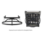 Gymojoy 3 Piece Outdoor Wicker Swivel Rocker with Cushion & Table