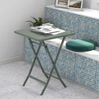 3 Piece Patio Minimalist Bistro Set Foldable Square Table & Chairs - 3-Piece