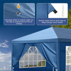 30x10FT Pop-up Oxford Cloth With 8 Sandbags and 8 Sidewalls With Tugboat Bag Canopy Gazebo - 30x10x8.8FT(WDH)