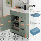 Wavy Line 30/36/48 Bathroom Vanity Set with Sink & Faucet