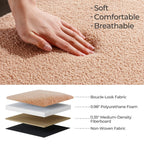 39.5 Off White Boucle Storage Ottoman Bench Sherpa Storage Bench Ottoman Foot Rest End of Bed for Living Room Bedroom,Wood Leg