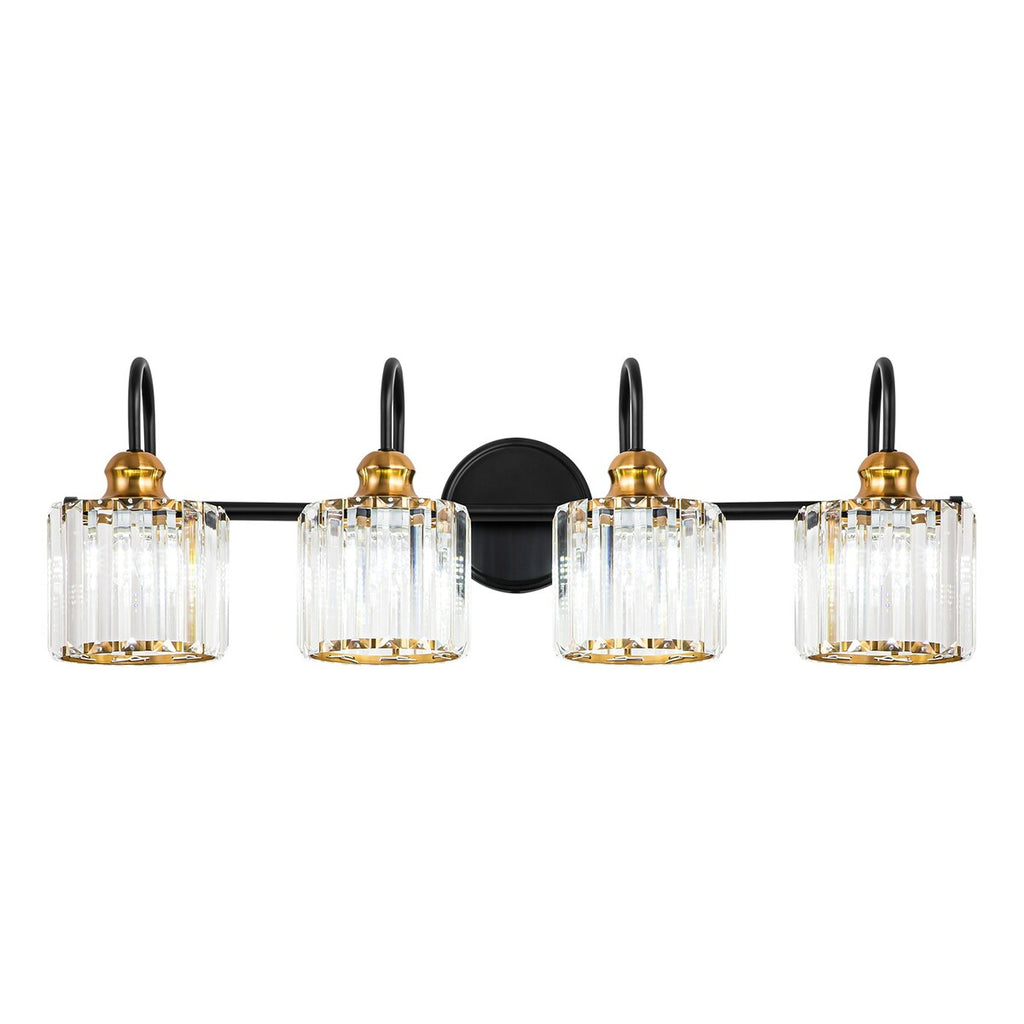 Chrome/ Black/ Gold Modern Over Mirror Crystal Bathroom Restroom Wall Lighting Fixtures Bath Lights Vanity Light