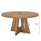 47 Round Dining Table for 4, Farmhouse Kitchen Table Small Dinner Table Wood Kitchen Table for Dining Room Living Room