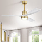 48 and 52 Integrated LED Ceiling Fan with Light and Remote, Reversible DC Motor