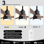 48 and 52 Integrated LED Ceiling Fan with Light and Remote, Reversible DC Motor