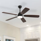 48 and 52 Integrated LED Ceiling Fan with Light and Remote, Reversible DC Motor
