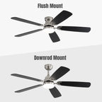 48 and 52 Integrated LED Ceiling Fan with Light and Remote, Reversible DC Motor