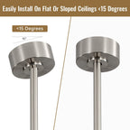 48 and 52 Integrated LED Ceiling Fan with Light and Remote, Reversible DC Motor