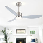 52 Inch LED Ceiling Fan with Lights Remote(3-Blade)