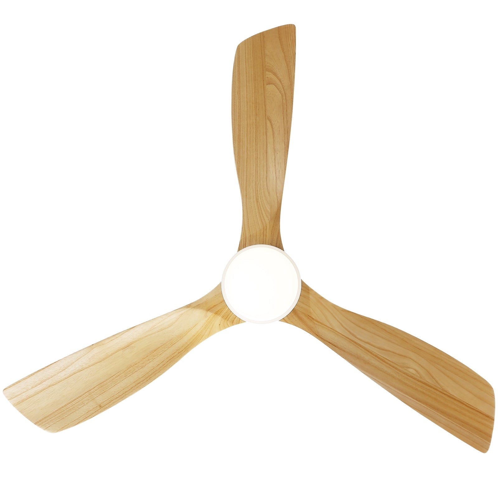 Sofucor 52 Indoor Wood Ceiling Fan Light with Remote, Integrated Light Optional