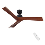 52 inch Modern Solid Wood / ABS Ceiling Fan With Remote Control(No Light),6 WInd Speed,Reversible Airflow