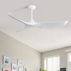 52 inch Modern Solid Wood / ABS Ceiling Fan With Remote Control(No Light),6 WInd Speed,Reversible Airflow
