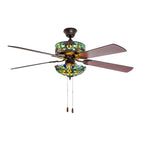 Copper Grove Guasipati 52-inch Tiffany-style Magna Carta Ceiling Fan - 52L x 52W x 16.5