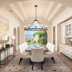 54-inch Round Wagon Wheel 24-light Chandelier