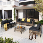 6 - Person Outdoor Sectional Seating Group with Cushions