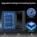 6-Bottle Wine Cooler Refrigerator(46-66°F),Mini Freestanding Beverage Cooler for Summer,Wine Cooler with Temperature Control