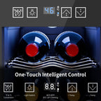 6-Bottle Wine Cooler Refrigerator(46-66°F),Mini Freestanding Beverage Cooler for Summer,Wine Cooler with Temperature Control