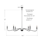 6-Light Classic French Minialist Chandelier with Candle-Style Lighting