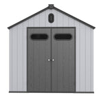 6 ft x 4 ft/6 ft x 8 ft/8 ft x 6 ft/8 ft x 10 ft All-Weather Resin Outdoor Plastic Storage Shed w/Floor, Spire Tool Shed