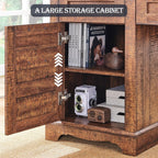 60 Farmhouse L Shaped Executive Desk, Wood Corner Desk, Computer Desk