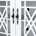 63 Vintage Style Wood Kitchen Accent Buffet Sideboard Cabinet - 63 in Width