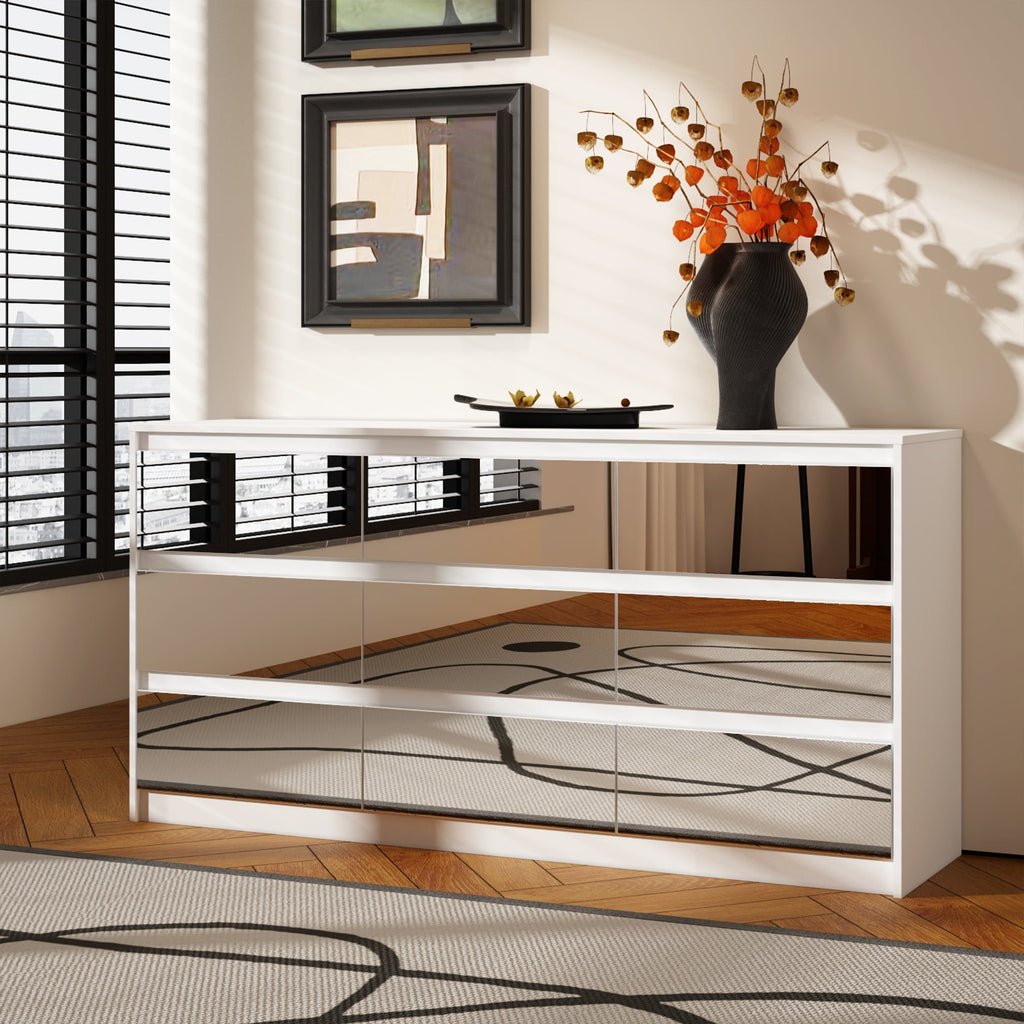 63W 9 Drawer Dresser Accent Dresser for Living Room Bedroom Chest