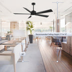 Breezary 65/52/42 5-Blade LED Ceiling Fan with Light Kit and Remote