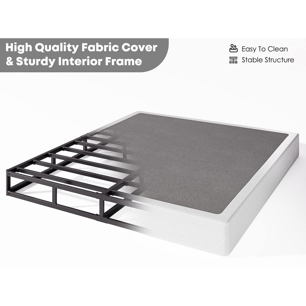 FSCHOS 7 Inch Metal Box Spring, Basics Mattress Foundation, No Legs