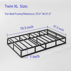 FSCHOS 7 Inch Metal Box Spring, Basics Mattress Foundation, No Legs