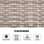 7 Pieces Outdoor Rattan Wicker Patio Round Dining Set with Cushions by Moda Furnishings
